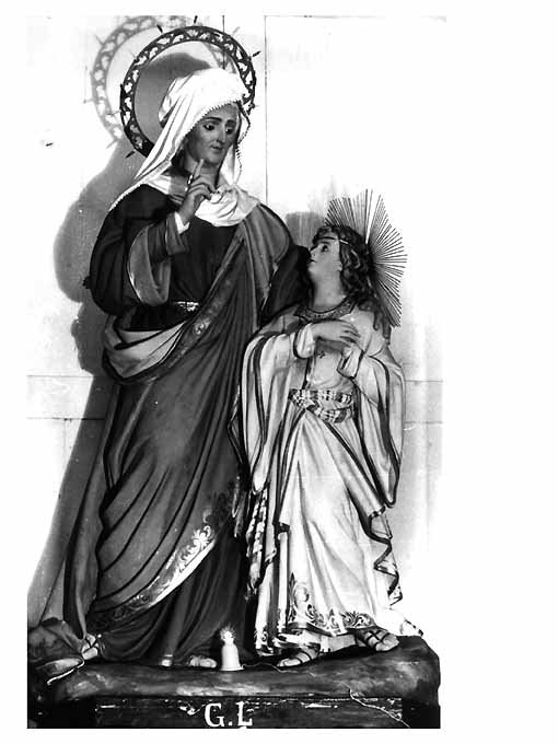 Madonna con Bambino e Sant'Anna (gruppo scultoreo) - bottega leccese (inizio sec. XX)