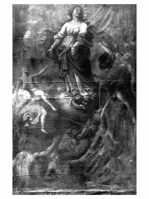 Madonna Immacolata e anime purganti (dipinto) di De Filippis Giuseppe (attribuito) (sec. XVIII)