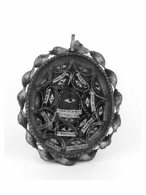 reliquiario a capsula - a medaglione - manifattura Italia meridionale (sec. XIX)