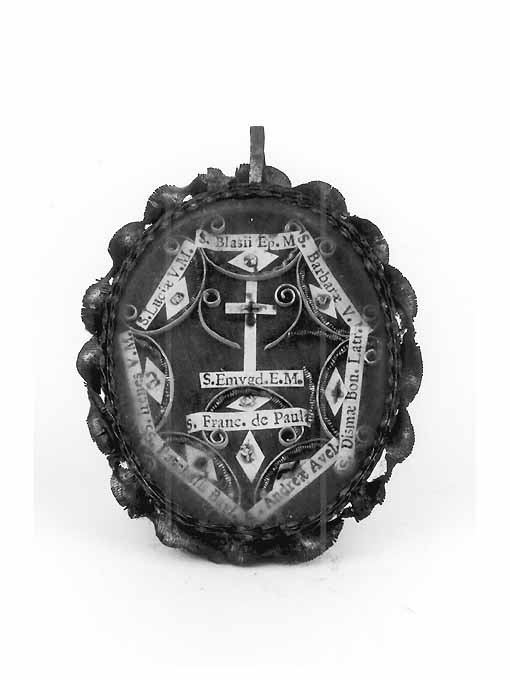 reliquiario a capsula - a medaglione - manifattura Italia meridionale (sec. XIX)