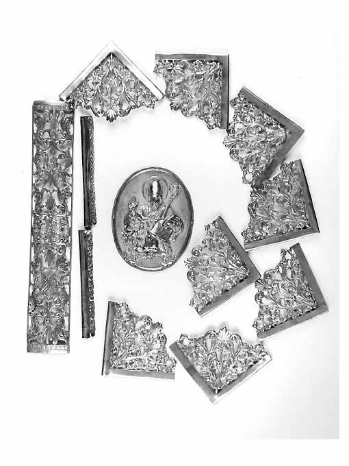 coperta di libro liturgico, frammento - manifattura napoletana (sec. XIX)