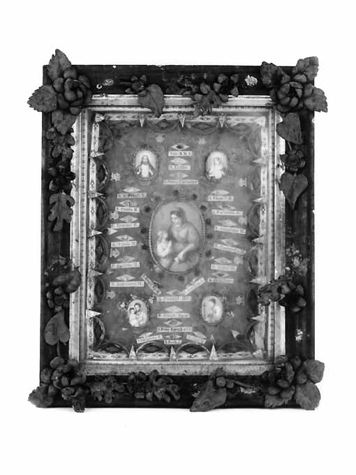 reliquiario - a tabella - manifattura Italia meridionale (seconda metà sec. XIX)