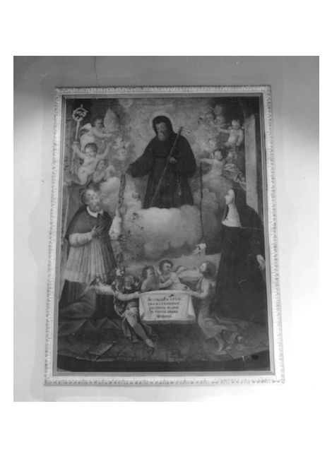 San Francesco di Paola, san Francesco di Sales e la beata Giovanna di Francia (dipinto) - ambito pugliese (inizio sec. XIX)