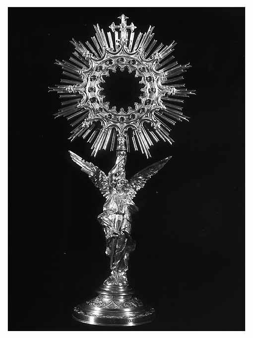 ostensorio - a raggiera - ambito napoletano (sec. XIX)