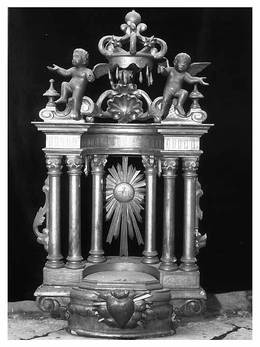 tronetto per esposizione eucaristica - ambito napoletano (sec. XIX)