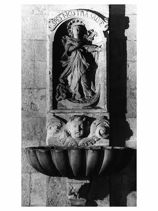 acquasantiera di Principino Luca, frate (attribuito) (sec. XVIII)