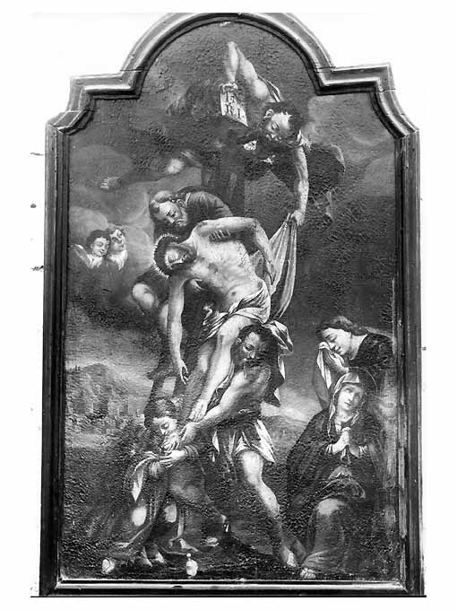 deposizione di Cristo dalla croce (dipinto) di Tatulli Samuele (attribuito) (seconda metà sec. XVIII)
