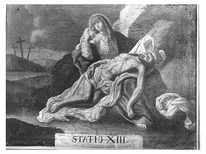 stazione XIII: Gesù deposto dalla croce (dipinto) di Tatulli Samuele (attribuito) (seconda metà sec. XVIII)