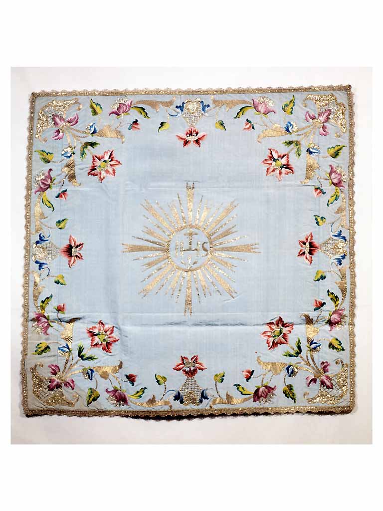 velo di calice, elemento d'insieme - manifattura napoletana (ultimo quarto sec. XVIII)