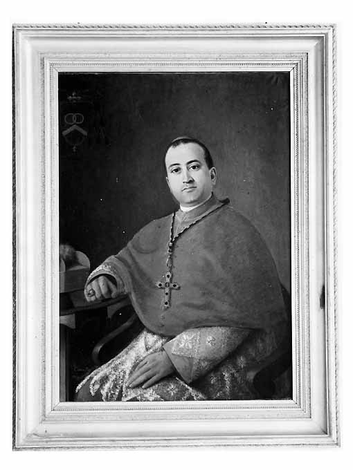 mons. Cristoforo Majella, ritratto a mezza figura di prelato (dipinto) di Ceci Giuseppe (attribuito) (sec. XIX)