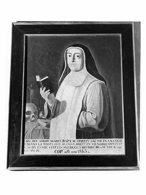 ritratto di suor Maria Battista dello Spirito Santo (dipinto) - ambito pugliese (sec. XIX)