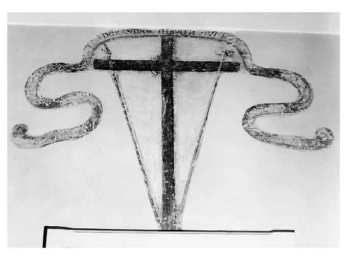 croce con simboli della Passione (dipinto) - ambito pugliese (sec. XVIII)