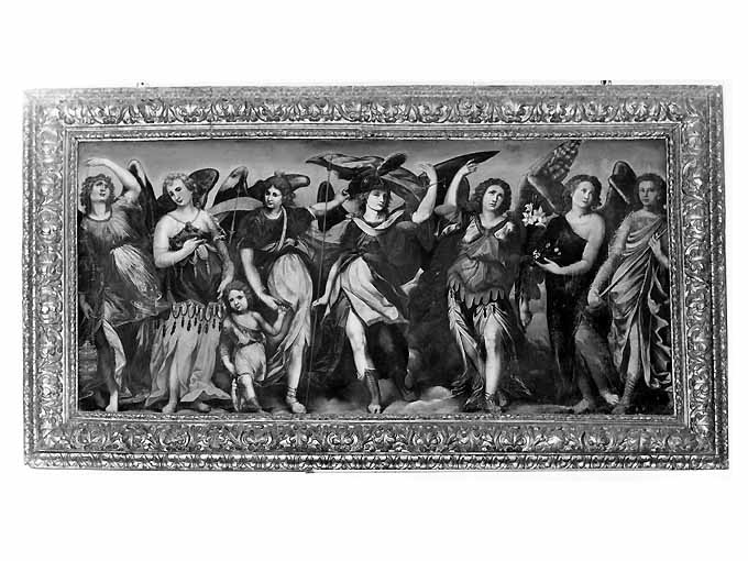 San Michele Arcangelo e angeli (dipinto) - ambito pugliese (inizio sec. XVIII)