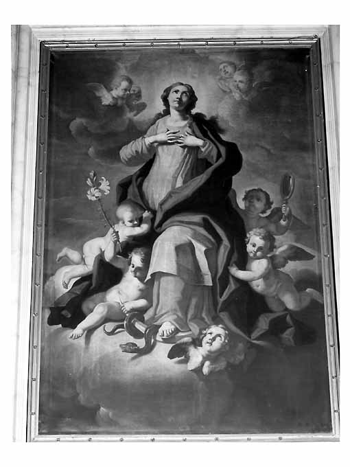 Immacolata Concezione (dipinto, opera isolata) - ambito napoletano (seconda metà sec. XVIII)