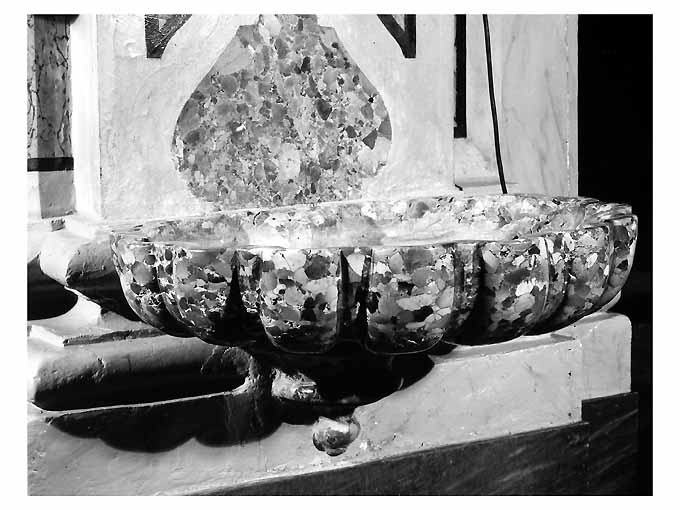 acquasantiera, serie - ambito pugliese (sec. XIX)