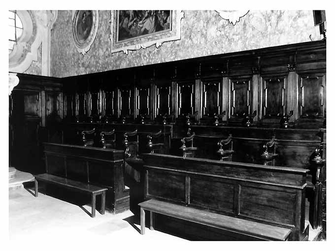 stalli del coro, opera isolata - ambito pugliese (metà sec. XVIII)