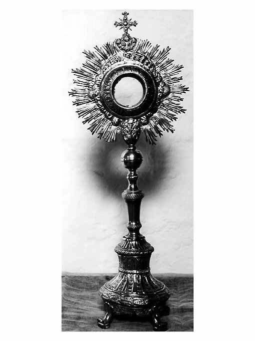 ostensorio, opera isolata - ambito Italia meridionale (sec. XIX)