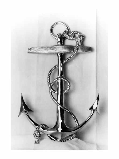 ancora (attributo iconografico di immagine sacra, frammento) - ambito pugliese (fine/inizio secc. XIX/ XX)