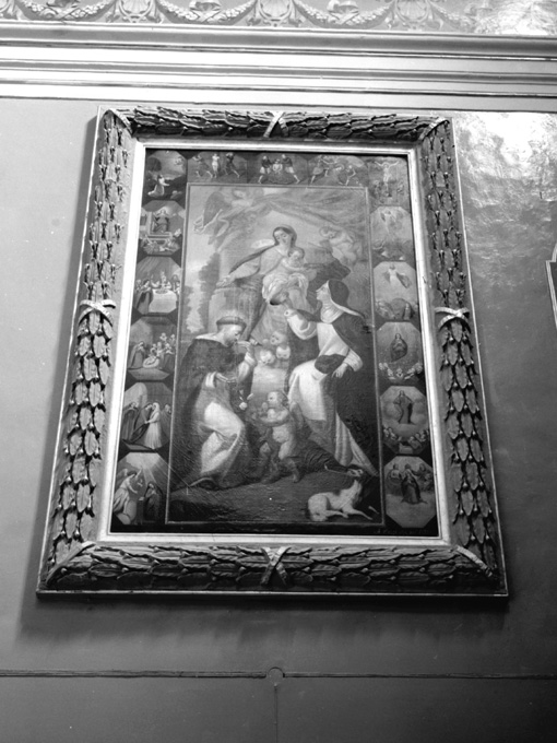 Madonna del Rosario (dipinto, opera isolata) di Russi Angelo (sec. XIX)