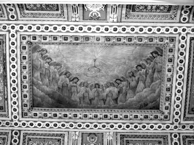 Eucaristia (dipinto, opera isolata) di Del Giudice Severino (sec. XX)