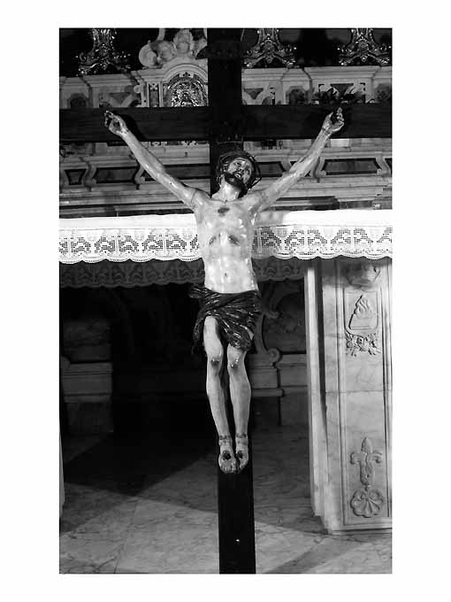 Cristo crocifisso (crocifisso, opera isolata) - produzione foggiana (sec. XIX)