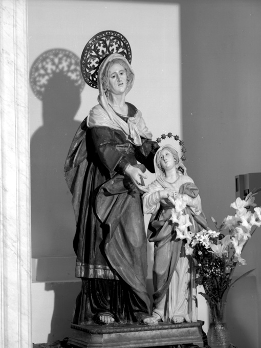 Maria Vergine bambina e Sant'Anna (statua, opera isolata) - ambito Italia meridionale (prima metà sec. XIX)