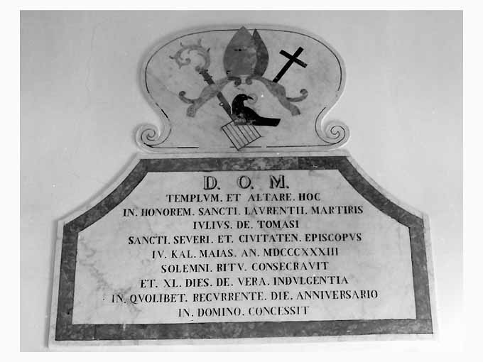 lapide, opera isolata - ambito Italia meridionale (sec. XIX)