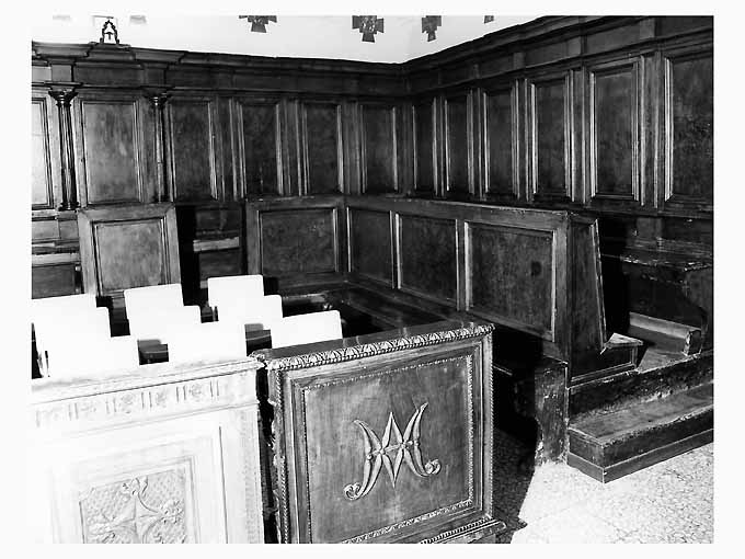 stalli del coro, opera isolata - produzione pugliese (sec. XIX)