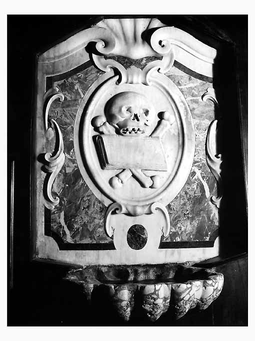 acquasantiera da parete, opera isolata - ambito napoletano (seconda metà sec. XVIII)