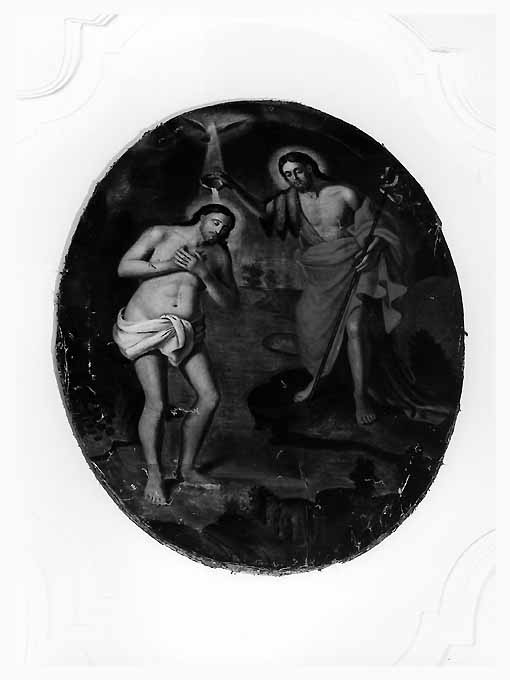 battesimo di Cristo (dipinto, opera isolata) - produzione pugliese (fine/inizio secc. XVII/ XVIII)