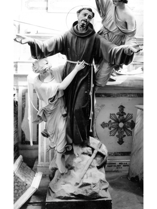 estasi di San Francesco d'Assisi (statua, opera isolata) - ambito Italia meridionale (secc. XIX/ XXI)