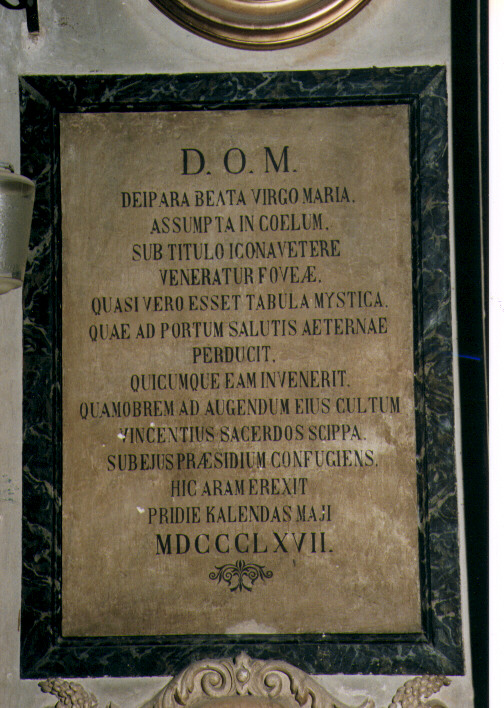 lapide tombale - ambito Italia meridionale (sec. XIX)