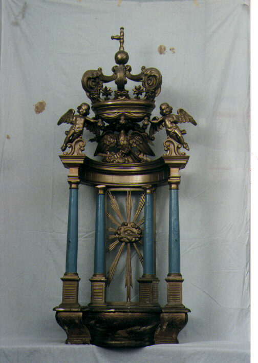 tronetto per esposizione eucaristica - ambito Italia meridionale (fine sec. XIX)