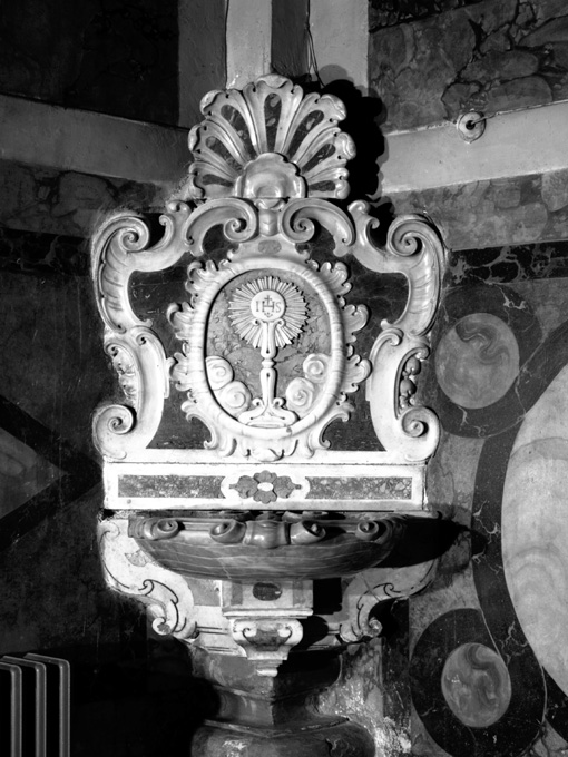 Ostensorio (acquasantiera da parete) - ambito Italia meridionale (seconda metà sec. XVIII)