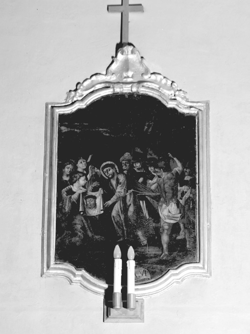 stazione VI: Gesù asciugato dalla Veronica (dipinto) - ambito napoletano (prima metà sec. XVIII)