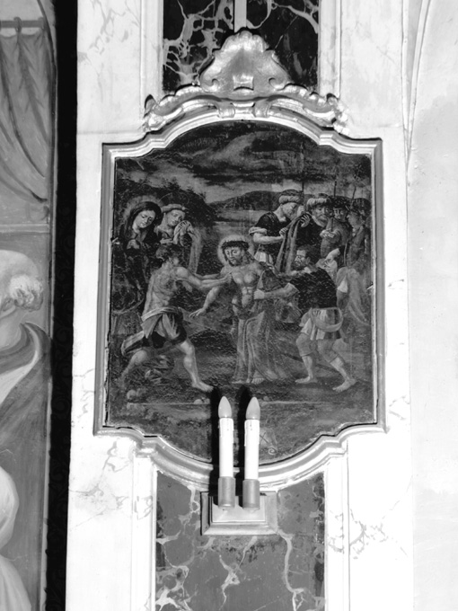 stazione X: Gesù spogliato e abbeverato di fiele (dipinto) - ambito napoletano (prima metà sec. XVIII)