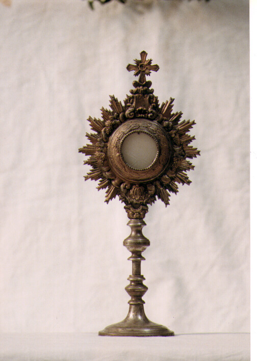 ostensorio - a raggiera - ambito Italia meridionale (prima metà sec. XIX)