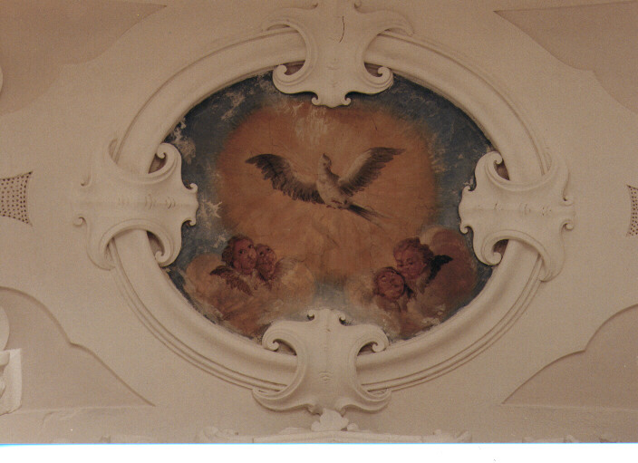 Colomba dello Spirito Santo e cherubini (dipinto) - ambito Italia meridionale (fine/ inizio secc. XVIII/ XIX)