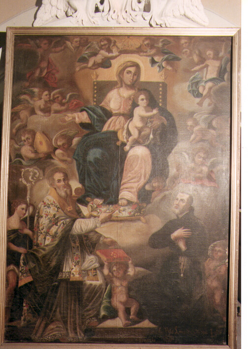 Madonna in trono (dipinto) - ambito Italia meridionale (sec. XIX)
