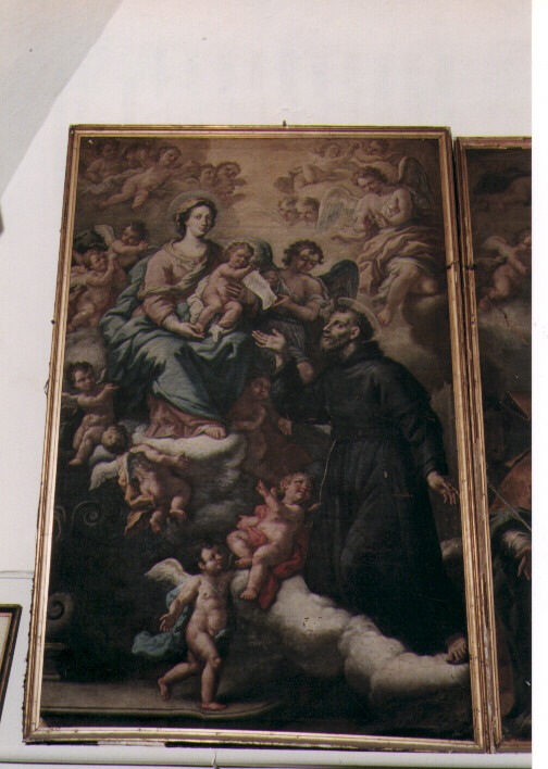 Madonna con Bambino e San Francesco (dipinto) di De Filippis Nicola (secondo quarto sec. XVIII)