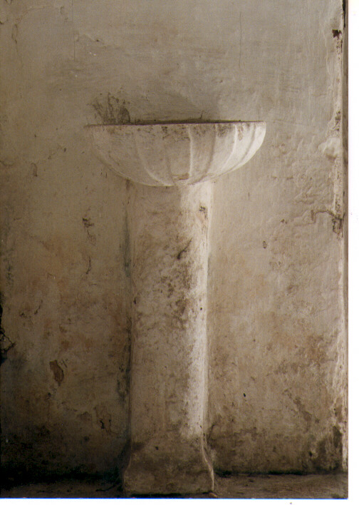 acquasantiera da parete - ambito Italia meridionale (sec. XVII)