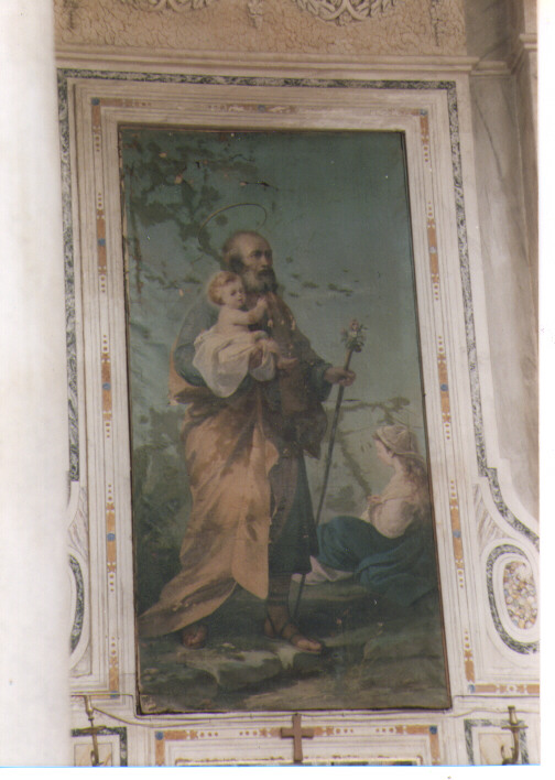 San Giuseppe e Gesù Bambino (dipinto) di Scognamiglio Carlo (sec. XIX)