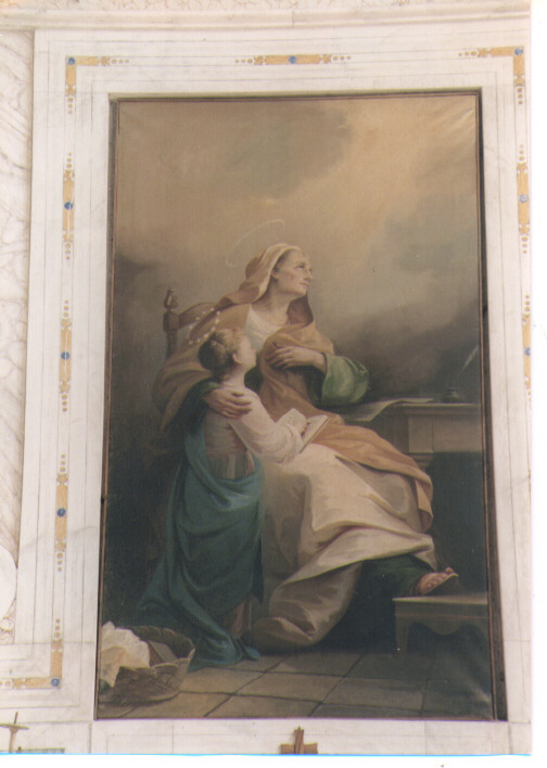 Maria Vergine Bambina e Sant'Anna (dipinto) di Scognamiglio Carlo (attribuito) (seconda metà sec. XIX)