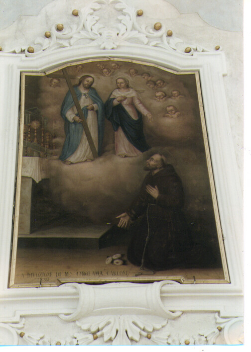visione di San Francesco d'Assisi alla Porziuncola (dipinto) - ambito Italia meridionale (sec. XIX)