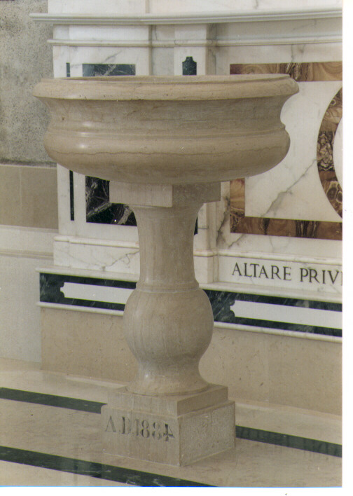 fonte battesimale - ambito Italia meridionale (sec. XIX)