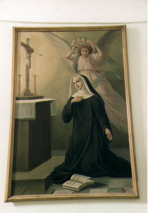 Santa Rita da Cascia (dipinto) di Montrone Giuseppe (inizio sec. XX)