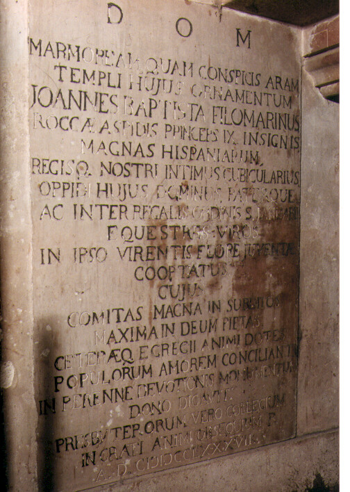 lapide documentaria - ambito Italia meridionale (sec. XVIII)