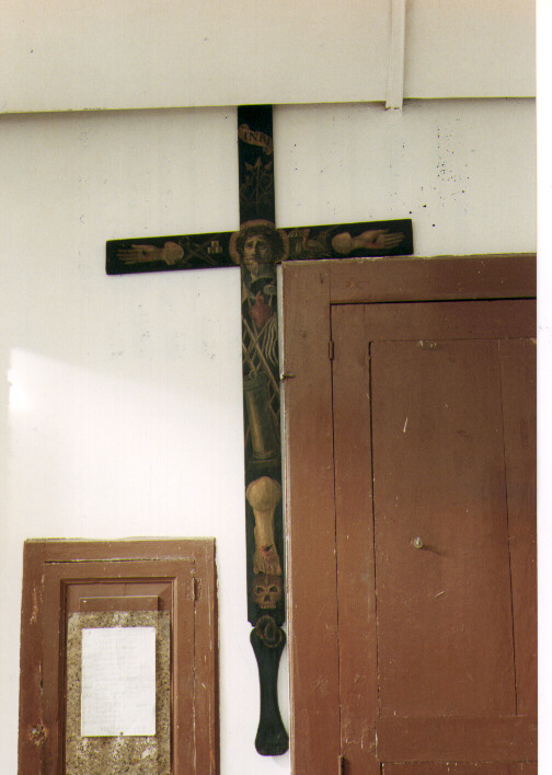 Cristo Crocifisso e strumenti della passione (croce penitenziale) - ambito Italia meridionale (sec. XIX)