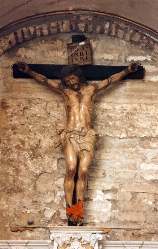 Cristo crocifisso dolente (crocifisso) di Sabbatini Francesco (sec. XIX)