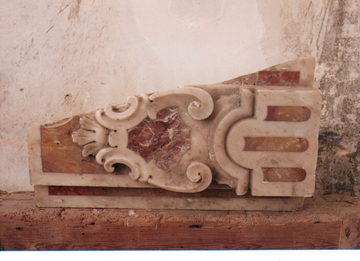 altare, frammento - ambito Italia meridionale (seconda metà sec. XVIII)